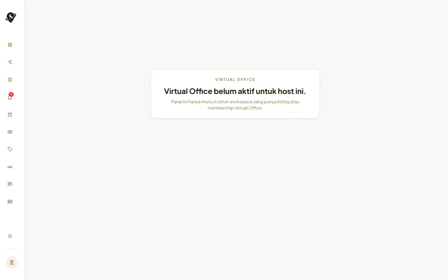 Workspace Virtual Office host pada desktop